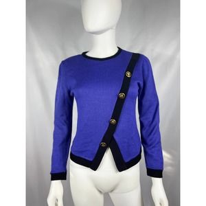 1990's Purple/Black Knit Sweater